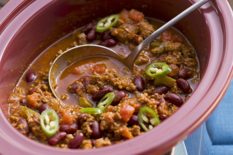 Chilli con carne made in a slow cooker – SBCanning.com – homemade ...